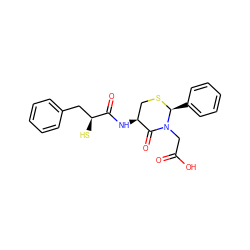 O=C(O)CN1C(=O)[C@@H](NC(=O)[C@@H](S)Cc2ccccc2)CS[C@H]1c1ccccc1 ZINC000026284454