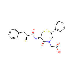 O=C(O)CN1C[C@@H](c2ccccc2)SC[C@H](NC(=O)[C@@H](S)Cc2ccccc2)C1=O ZINC000026274175