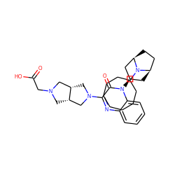 O=C(O)CN1C[C@H]2CN(c3nc4ccccc4n([C@@H]4C[C@@H]5CC[C@H](C4)N5C4CCCCCCC4)c3=O)C[C@H]2C1 ZINC000114709424