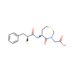 O=C(O)CN1CSCC[C@H](NC(=O)[C@@H](S)Cc2ccccc2)C1=O ZINC000026282319