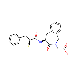 O=C(O)CN1Cc2ccccc2C[C@H](NC(=O)[C@@H](S)Cc2ccccc2)C1=O ZINC000029476656