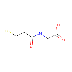O=C(O)CNC(=O)CCS ZINC000005113737