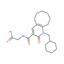 O=C(O)CNC(=O)c1cc2c(n(CC3CCCCC3)c1=O)CCCCCC2 ZINC000084586609