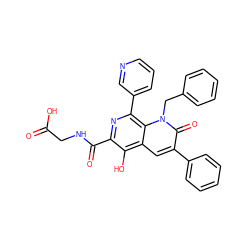 O=C(O)CNC(=O)c1nc(-c2cccnc2)c2c(cc(-c3ccccc3)c(=O)n2Cc2ccccc2)c1O ZINC000169710904