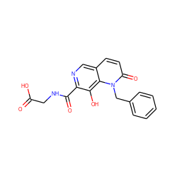 O=C(O)CNC(=O)c1ncc2ccc(=O)n(Cc3ccccc3)c2c1O ZINC000169710957