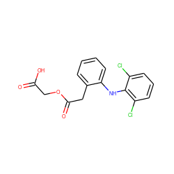 O=C(O)COC(=O)Cc1ccccc1Nc1c(Cl)cccc1Cl ZINC000003805798