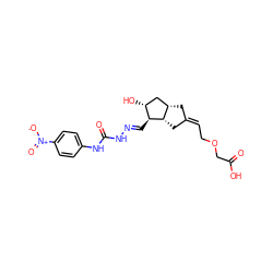 O=C(O)COC/C=C1/C[C@H]2C[C@@H](O)[C@H](/C=N/NC(=O)Nc3ccc([N+](=O)[O-])cc3)[C@H]2C1 ZINC000026156521