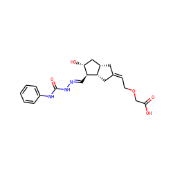 O=C(O)COC/C=C1/C[C@H]2C[C@@H](O)[C@H](/C=N/NC(=O)Nc3ccccc3)[C@H]2C1 ZINC000026165170