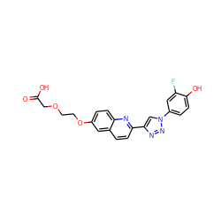 O=C(O)COCCOc1ccc2nc(-c3cn(-c4ccc(O)c(F)c4)nn3)ccc2c1 ZINC001772612409