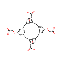 O=C(O)COc1cc2cc(c1)Cc1cccc(c1OCC(=O)O)Cc1cc(cc(OCC(=O)O)c1)Cc1cccc(c1OCC(=O)O)C2 ZINC000150570796