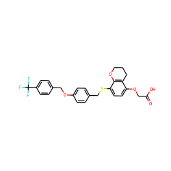 O=C(O)COc1ccc(SCc2ccc(OCc3ccc(C(F)(F)F)cc3)cc2)c2c1CCCO2 ZINC000028822319