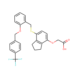 O=C(O)COc1ccc(SCc2ccccc2OCc2ccc(C(F)(F)F)cc2)c2c1CCC2 ZINC000028822331