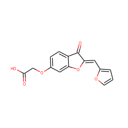 O=C(O)COc1ccc2c(c1)O/C(=C\c1ccco1)C2=O ZINC000002437699