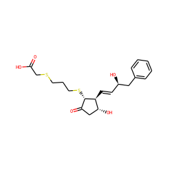 O=C(O)CSCCCS[C@H]1C(=O)C[C@@H](O)[C@@H]1/C=C/[C@@H](O)Cc1ccccc1 ZINC000004393788