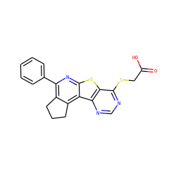 O=C(O)CSc1ncnc2c1sc1nc(-c3ccccc3)c3c(c12)CCC3 ZINC000002411978