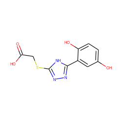 O=C(O)CSc1nnc(-c2cc(O)ccc2O)[nH]1 ZINC000236430254