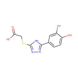 O=C(O)CSc1nnc(-c2ccc(O)c(O)c2)[nH]1 ZINC000236430663