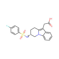 O=C(O)Cc1c2n(c3ccccc13)C[C@H](NS(=O)(=O)c1ccc(F)cc1)CC2 ZINC000066104025