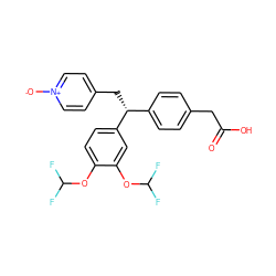 O=C(O)Cc1ccc([C@@H](Cc2cc[n+]([O-])cc2)c2ccc(OC(F)F)c(OC(F)F)c2)cc1 ZINC000013442086