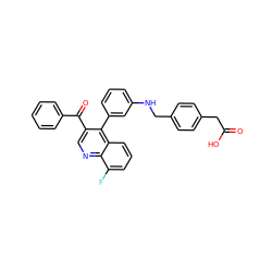 O=C(O)Cc1ccc(CNc2cccc(-c3c(C(=O)c4ccccc4)cnc4c(F)cccc34)c2)cc1 ZINC000014972541