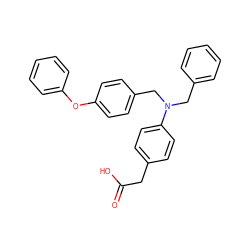 O=C(O)Cc1ccc(N(Cc2ccccc2)Cc2ccc(Oc3ccccc3)cc2)cc1 ZINC000084732060