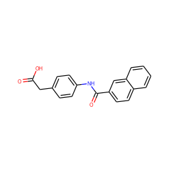 O=C(O)Cc1ccc(NC(=O)c2ccc3ccccc3c2)cc1 ZINC000013439584