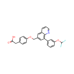 O=C(O)Cc1ccc(OCc2cc(-c3cccc(OC(F)F)c3)c3ncccc3c2)cc1 ZINC000058591249