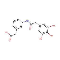 O=C(O)Cc1cccc(NC(=O)Cc2cc(O)c(O)c(O)c2)c1 ZINC000035269397