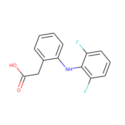 O=C(O)Cc1ccccc1Nc1c(F)cccc1F ZINC000026393863