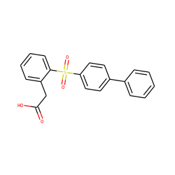 O=C(O)Cc1ccccc1S(=O)(=O)c1ccc(-c2ccccc2)cc1 ZINC000045285871
