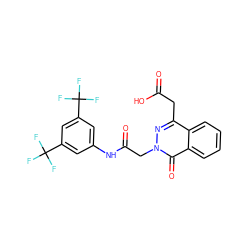 O=C(O)Cc1nn(CC(=O)Nc2cc(C(F)(F)F)cc(C(F)(F)F)c2)c(=O)c2ccccc12 ZINC000013449096