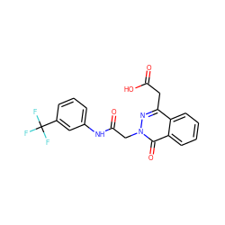 O=C(O)Cc1nn(CC(=O)Nc2cccc(C(F)(F)F)c2)c(=O)c2ccccc12 ZINC000000599184