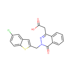 O=C(O)Cc1nn(Cc2cc3cc(Cl)ccc3s2)c(=O)c2ccccc12 ZINC000013448990