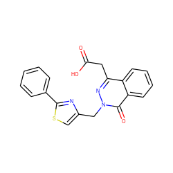 O=C(O)Cc1nn(Cc2csc(-c3ccccc3)n2)c(=O)c2ccccc12 ZINC000013449070