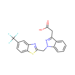 O=C(O)Cc1nn(Cc2nc3cc(C(F)(F)F)ccc3s2)c2ccccc12 ZINC000013650631