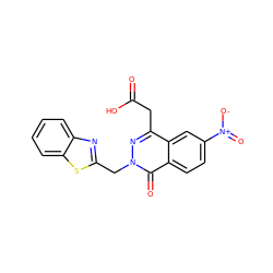 O=C(O)Cc1nn(Cc2nc3ccccc3s2)c(=O)c2ccc([N+](=O)[O-])cc12 ZINC000013860794