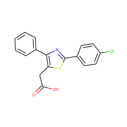 O=C(O)Cc1sc(-c2ccc(Cl)cc2)nc1-c1ccccc1 ZINC000000169128