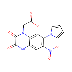 O=C(O)Cn1c(=O)c(=O)[nH]c2cc([N+](=O)[O-])c(-n3cccc3)cc21 ZINC000000006786