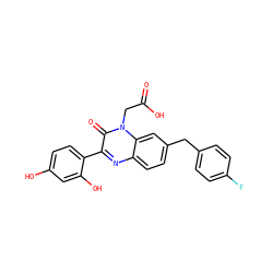 O=C(O)Cn1c(=O)c(-c2ccc(O)cc2O)nc2ccc(Cc3ccc(F)cc3)cc21 ZINC000299864368