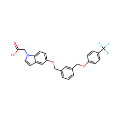 O=C(O)Cn1ccc2cc(OCc3cccc(COc4ccc(C(F)(F)F)cc4)c3)ccc21 ZINC000028822721