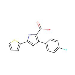 O=C(O)c1[nH]c(-c2cccs2)cc1-c1ccc(F)cc1 ZINC000116537350