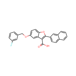 O=C(O)c1c(-c2ccc3ccccc3c2)oc2ccc(OCc3cccc(F)c3)cc12 ZINC000084758255