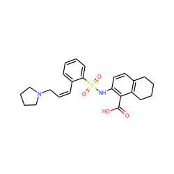 O=C(O)c1c(NS(=O)(=O)c2ccccc2/C=C\CN2CCCC2)ccc2c1CCCC2 ZINC000014964882