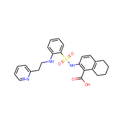 O=C(O)c1c(NS(=O)(=O)c2ccccc2NCCc2ccccn2)ccc2c1CCCC2 ZINC000014964553