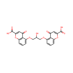 O=C(O)c1cc(=O)c2c(OCC(O)COc3cccc4oc(C(=O)O)cc(=O)c34)cccc2o1 ZINC000001530788