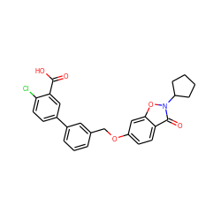 O=C(O)c1cc(-c2cccc(COc3ccc4c(=O)n(C5CCCC5)oc4c3)c2)ccc1Cl ZINC000066101282