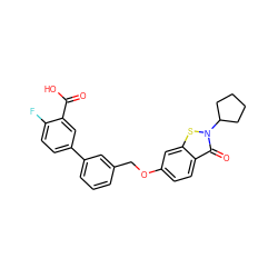 O=C(O)c1cc(-c2cccc(COc3ccc4c(=O)n(C5CCCC5)sc4c3)c2)ccc1F ZINC000095572202