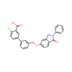 O=C(O)c1cc(-c2cccc(COc3ccc4c(c3)CN(c3ccccc3)C4=O)c2)ccc1Cl ZINC000066100190