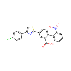 O=C(O)c1cc(-c2nc(-c3ccc(Cl)cc3)cs2)ccc1-c1ccccc1[N+](=O)[O-] ZINC000204999573