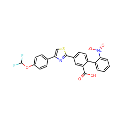 O=C(O)c1cc(-c2nc(-c3ccc(OC(F)F)cc3)cs2)ccc1-c1ccccc1[N+](=O)[O-] ZINC000204982973